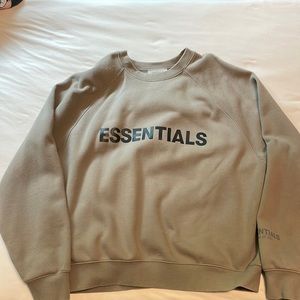 FEAR OF GOD Essentials Hoodie O Neck Pullover Khaki Medium